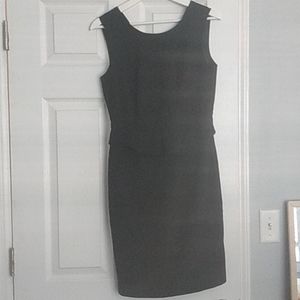 Black peplum dress